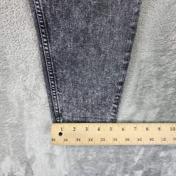 Levis Mom Jean Jeans Womens 26 Black Gray Acid Wash High Rise Button Fly Tapered - Picture 14 of 14
